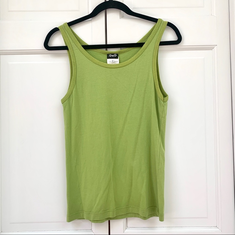 Dolce & Gabbana Green Tank Top with D&G Logo